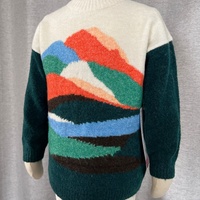Pull en tricot jacquard à manches longues pour garçons, personnalisé OEM & ODM, haute qualité, motif montagne
