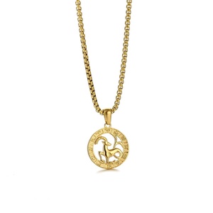 Magnifique collier ras du cou plaqué or 18 carats, bijoux personnalisés, signes du zodiaque, horoscope - Product Image 4