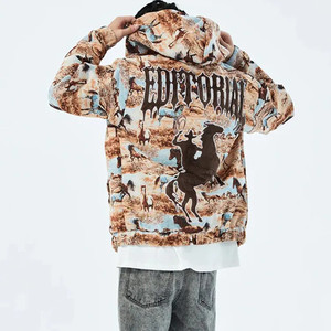 Nhà <span class=keywords><strong>S</strong></span>ản Xuất Tùy Biến Hoang Dã Phía Tây Tất Cả Các Trong In Người Đàn Ông Của Áo & Áo Nỉ Bán Buôn Zip up Áo Tùy Chỉnh - Product Image 5