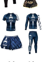 Ensemble de Survêtement d'Entraînement Venom Séchage Rapide Respirant 100% Polyester 160g Hommes Femmes UFC Boxe Gym Logo Avant Muay Thai Arts Martiaux