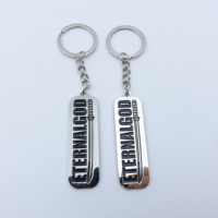 Porte-clés en métal personnalisé avec lettre S M, vente en gros de porte-clés en cube avec lettre C, gravure de nom pour la Saint-Valentin, porte-clés personnalisés