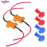 RX24 Hochleistungs-25W-Aluminiumgehäuse Automotive LED-Decoderwiderstand 6R 8R Ohm 10RJ Rücklicht Bremslicht Lenkungslastwiderstand