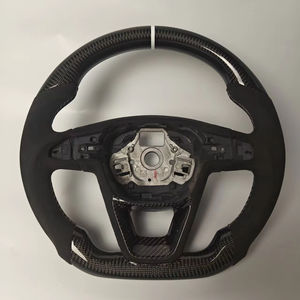 <span class=keywords><strong>Volant</strong></span> de direction en cuir carbone DIY avec palettes de changement de vitesse de style sportif pour <span class=keywords><strong>volant</strong></span> de direction en carbone SEAT - Product Image 1