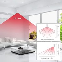 Sistema de Alarma de Seguridad Inteligente para el Hogar, Sensor de Movimiento Infrarrojo Pasivo Inalámbrico PIR de 433 MHz, Detector de Movimiento por Infrarrojos