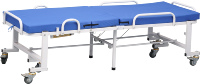 Lit d'hôpital pliable YONGFA YFY011 avec 6 roulettes médicales silencieuses, blanc, mobilier d'hôpital portable et pliable pour centres médicaux