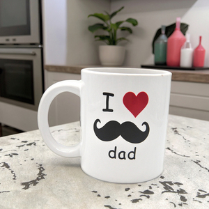 Taza <span class=keywords><strong>de</strong></span> café <span class=keywords><strong>de</strong></span> cerámica creativa minimalista 'I Love Dad' <span class=keywords><strong>para</strong></span> la fiesta <span class=keywords><strong>del</strong></span> <span class=keywords><strong>Día</strong></span> <span class=keywords><strong>del</strong></span> <span class=keywords><strong>Padre</strong></span> Taza <span class=keywords><strong>de</strong></span> almacén con empuñadura con diseño en blanco - Product Image 1
