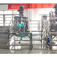 Cuves de mélange cosmétiques en acier inoxydable 500L 1000L avec agitateur, moteur et pompe pour produits à haute viscosité