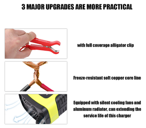 Cargador de Batería de Coche de 12V, Totalmente Automático, con Pulso de Reparación, Recuperación, para Baterías de Plomo-Ácido Húmedas y Secas, AWG <span class=keywords><strong>GEL</strong></span>, Pantalla LCD Digital - Product Image 6