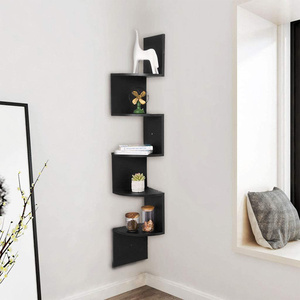 Cnlf Thiết Kế Hiện Đại 5 Hai Lớp MDF Gỗ Gỗ Góc Tường Kệ Tiết Kiệm Không Gian Đồ Nội Thất Nhà Cho Phòng Khách Nhà Máy Cuốn Sách Trang Trí - Product Image 3