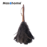 Plumeau de plumes d'autruche au poignée longue, pour le nettoyage de voiture, pour le salon