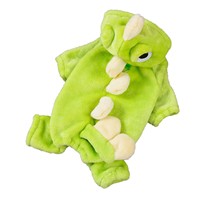 Sweat à capuche dinosaure dessin animé pour chien et chat, vêtements d'hiver chauds en flanelle pour petits chiens, vente en gros