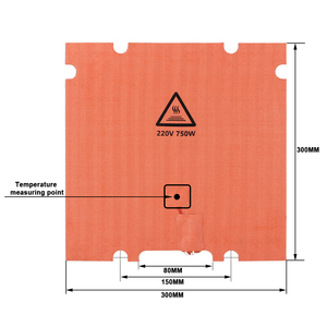 แผ่นทำความร้อนซิลิโคน FYSETC <span class=keywords><strong>Voron</strong></span> <span class=keywords><strong>2.4</strong></span> /Trident ขนาด <span class=keywords><strong>300</strong></span>*<span class=keywords><strong>300</strong></span> มม. สำหรับอัพเกรดเครื่องพิมพ์สามมิติ <span class=keywords><strong>Voron</strong></span> <span class=keywords><strong>2.4</strong></span> Trident - Product Image 3
