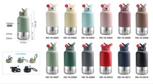 Botol Air Anjing Kewixy 32 oz Baja Anti Karat Dua Sisi 3 in 1 Botol Minum Hewan Peliharaan dengan Mangkuk Anjing - Product Image 3