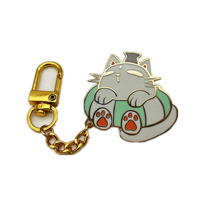 Metal Crafts Manufacturer Direct Sell Metal Cute Cartoon Small Hard Enamel Keychain Custom Metal Keyrings