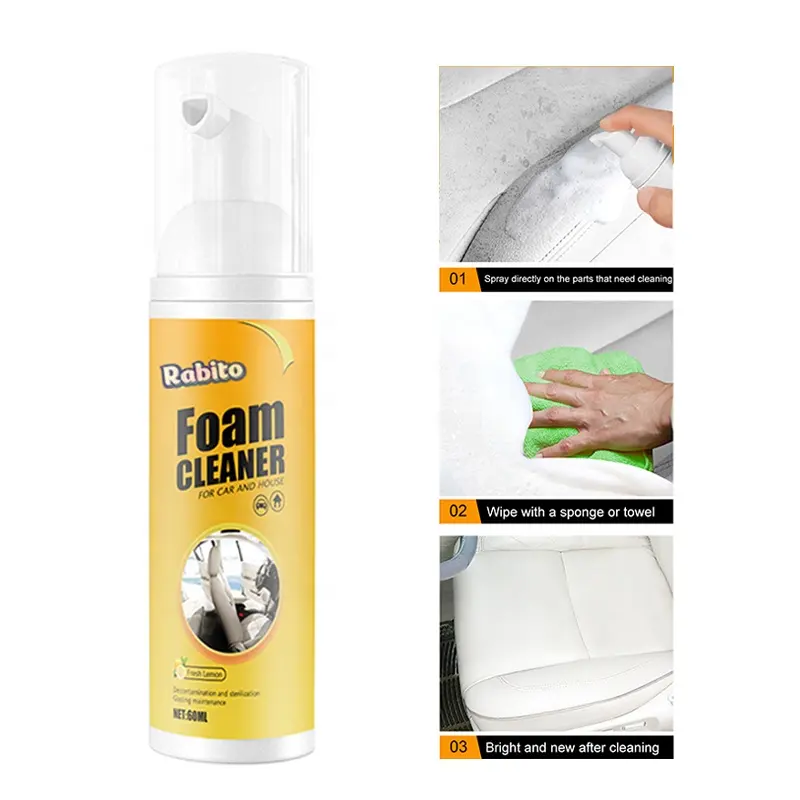 Car Interior Spray Cleaning Detergent Upholstery All Purpose Cleaner Car Set Multi Purpose Foam Cleaner Spray
