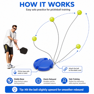 OEM Portable Pickleball Trainer Training Aid with Base Board and <strong>Ball</strong> <strong>String</strong> for Indoor Outdoor Practice Equipment - Product Image 3