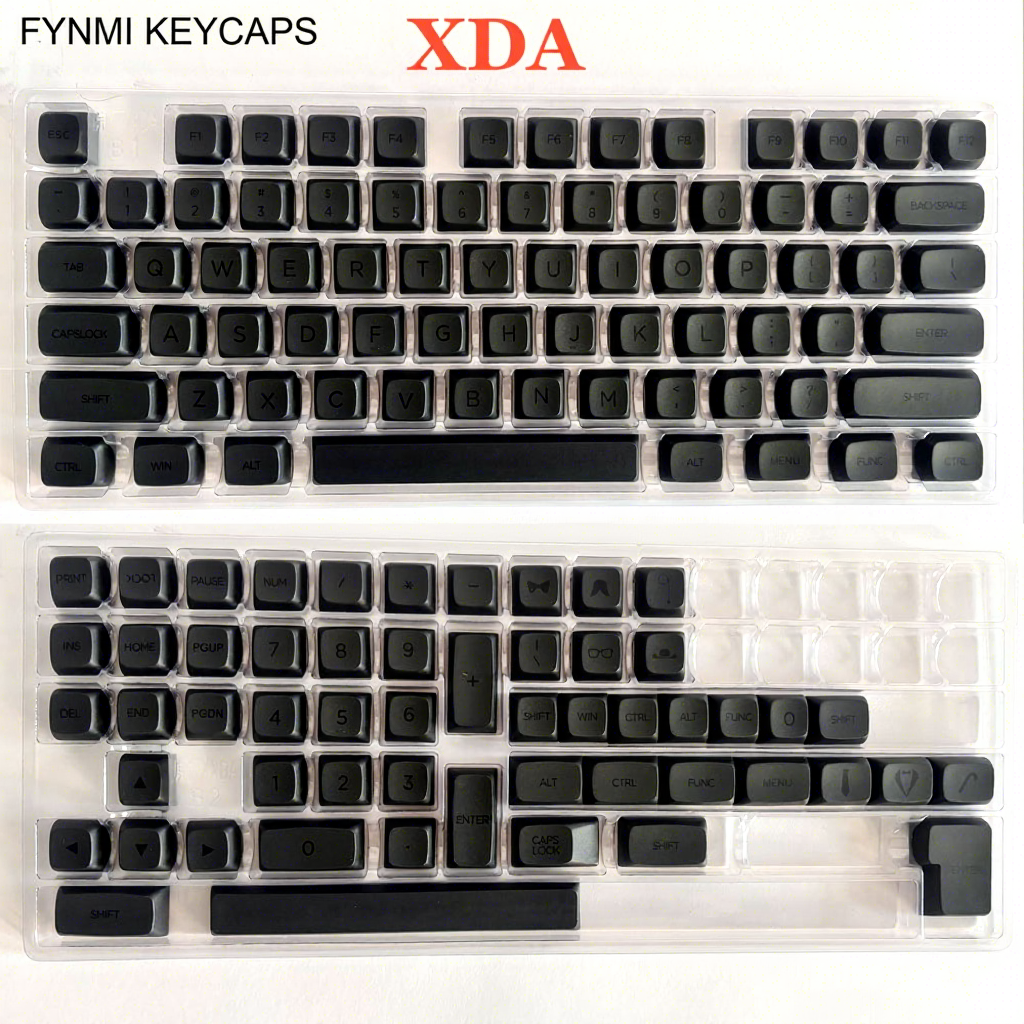 93% สีดำ 100% ตัวอักษรสีดำ 127 ปุ่ม