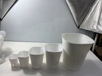 Pots de Fleurs et Jardinières Visibles à Réserve d'Eau de 9,5 cm, Pots de Plantes en Plastique Verts Écologiques Modernes pour Balcon et Jardin, Décoration Intérieure