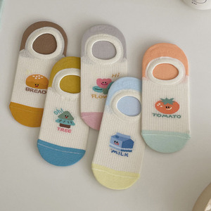 Chaussettes courtes fantaisie pour <span class=keywords><strong>femme</strong></span>, d'été, fines, en maille respirante, tricotées, avec semelle antidérapante en silicone, invisibles, style japonais mignon et ludique - Product Image 2