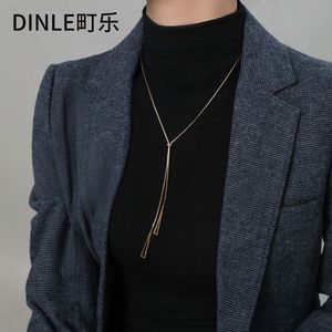 สร้อยคอทรงเรขาคณิตสีทองสำหรับผู้หญิง Dinle เหมาะสำหรับใส่ในยามว่าง - Product Image 1