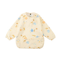 Manches longues à couverture complète, poche anti-éclaboussures, matériau PU imperméable, lavable en machine, pour les enfants de 6 à 72 mois, repas sans dégâts