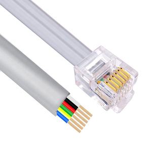 0.5m 1m 2m 3m cat3 rj12 connecteur 6 fils 6p6c cat3 rj25 <span class=keywords><strong>ligne</strong></span> de câble <span class=keywords><strong>téléphonique</strong></span> - Product Image 1