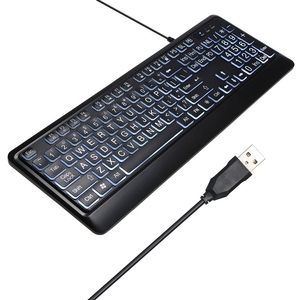 <span class=keywords><strong>Keyboard</strong></span> lampu latar cetak besar, kibor komputer berkabel <span class=keywords><strong>USB</strong></span> senyap, <span class=keywords><strong>Keyboard</strong></span> lampu latar LED ukuran penuh untuk <span class=keywords><strong>Windows</strong></span> Desktop - Product Image 2