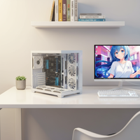 Boîtier PC de jeu personnalisé Pcooling Factory, configuration complète, boîtier d'ordinateur ATX, cabinet de bureau, boîtier de PC
