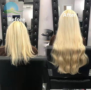 Extensiones de Cabello Humano Pre-Adheridas con Microperlas, 24 Pulgadas, Rubio 613, Doble Trama, Remy Indio, con Anillos Nano y Punta de Silicona, ¡Gran Oferta! - Product Image 6