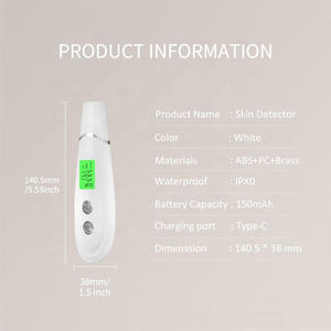 J & R 충전식 휴대용 디지털 펜 테스터 정밀 기계 LCD 분석기 얼굴 피부 수분 오일 감지기 - Product Image 5