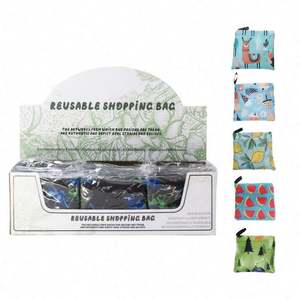 Sac fourre-tout écologique réutilisable en polyester Ripstop 190T imperméable avec fermeture éclair, poche intérieure, grand format pliable pour - Product Image 6