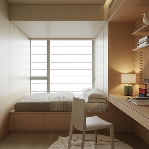 Cama de Plataforma de Madera Maciza Estilo Japandi, Tamaño King/Queen, Estilo Tatami Japonés Moderno, OEM/ODM, Marco Bajo, Gran Espacio de Almacenamiento, para Dormitorio Infantil - Product Image 3