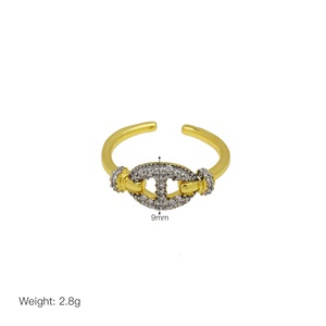 Anello BD-D1139 Bicolore Placcato Vintage con Zirconia Cubica e Strass, Gioiello Punk - Product Image 5