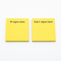 Notes autocollantes jaunes personnalisées imprimées, papier adhésif Post-it pour la marquage des documents