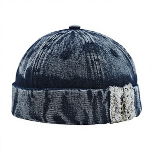 Gorro de Mezclilla con Estampado Tie-Dye Retro de Buena Calidad, con Flecos y Borde Deshilachado, Estilo Casual, Transpirable, para Uso Diario - Product Image 5
