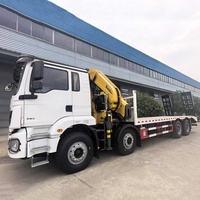 Camión Grúa Articulada Shacman H3000 8x4 de 25 Toneladas, Totalmente Hidráulico, Gran Momento de Elevación para la Construcción de Expansión de Puertos en África