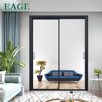 Portes coulissantes empilables en aluminium imperméables, double vitrage, verre trempé, garantie 5 ans, couleur personnalisée, revêtement en poudre