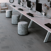 Dynamische Lineare Nylon-Teppichfliesen mit PVC-Rücken 60x60cm Quadratisch Langlebige Kommerzielle Bodenbelagslösung für Bibliothek und Büro