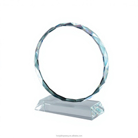 Trophées en cristal vierges créatifs en gros pour entreprises, avec impression de logo personnalisée, récompenses en cristal pour employés