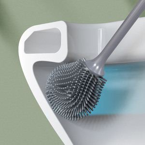 Brosse de toilette de luxe légère électroplaquée en PP+TPR, étanche, pour le golf, nettoyage des coins morts de la salle de bain à domicile, avec long manche - Product Image 4