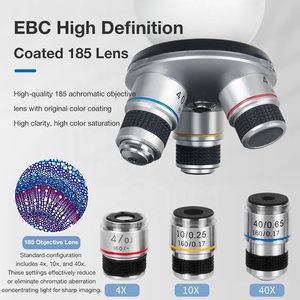 Microscopio binocular a precio de fábrica, microscopio biológico Médico Educativo 1600X, microscopio estéreo compuesto óptico para laboratorio - Product Image 5