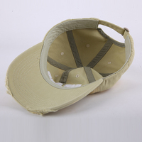 Casquette de baseball non structurée à 6 panneaux, effet vieilli et bords effilochés, avec logo personnalisé, style rétro délavé, casquette de sport, casquette vintage personnalisée effet Monkey Spray, casquette Dad Hat