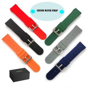 Bracelet de montre connectée sport en silicone durable 20mm/22mm/24mm avec accessoires en cuir – Vente directe fabricant - Product Image 2