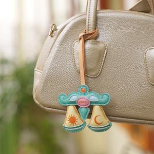 Llavero de Cuero PU Genuino de Diseño de Lujo, Serie Constelación, Colgante de Cuero para Bolso de Mujer, Anillo para Llaves, Regalo - Product Image 6