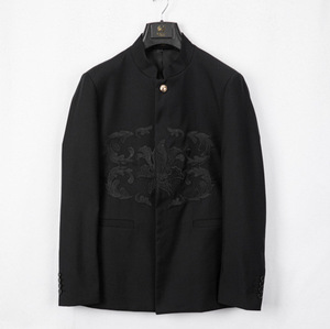 Conjunto de Dos Piezas con Cuello Alto y Cierre de Cremallera con Bordado Chino y Cuentas, Talla Grande, Tino DARO, Éxito en África - Product Image 4