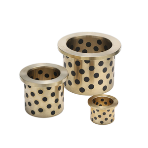 Casquillo guía de grafito con brida DIN9834, sin aceite, resistente al desgaste, de alta resistencia, para uso en troqueles de conformación de metales - Product Image 1