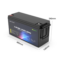 Batterie solaire LiFePO4 12,8 V 100 Ah à décharge profonde avec onduleur à onde sinusoïdale pure pour stockage d'énergie domestique et UPS