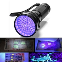 EVER Lampe de poche à lumière noire Détecteur de lumière ultraviolette portable Lampe de poche UV à LED pour stylos à encre invisible Tache d'urine de chien