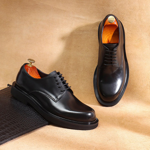 Chaussures plates décontractées et habillées DSYX pour hommes, en cuir véritable respirant, légères, antidérapantes, pour l'extérieur - Product Image 2