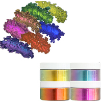 10-20um Profesional 12D Orange Cat Eye Nail Powder Pigmen Magnetik Chameleon untuk Cat Kuku Gel